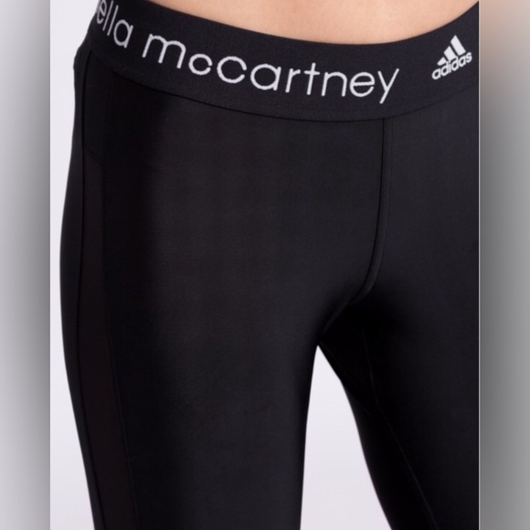 Adidas by Stella McCartney $95 Women's Run Long Leggings Black Zip Pants - Picture 12 of 16